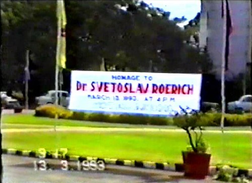 Homage to Dr. Svetoslav Roerich. 13-03-1993.