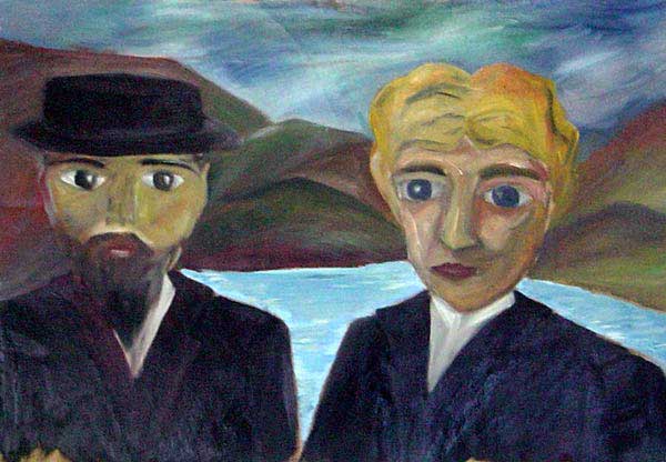 Наталья Талицина. Рерих и Есенин. Масло. Первая премия в категории ЖИВОПИСЬ.