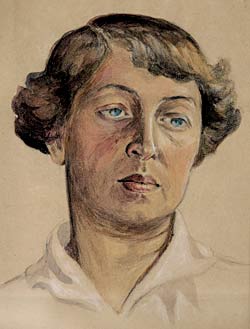 О.Амосова-Бунак. Автопортрет. 1930 год.