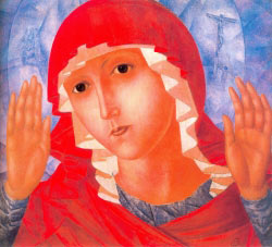 К.С.Петров-Водкин. Богоматерь Умиление злых сердец. 1914-1915.