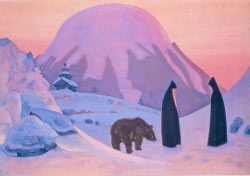Н.К.Рерих. И мы не боимся.1922. из серии Санкта.small х,масло, 71,5х101,5.