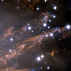 Газовые сгустки в туманности Ориона (изображение Space.com)