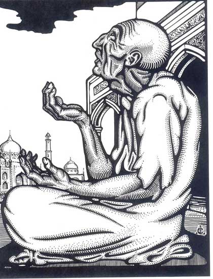 Бумага, китайская тушь.